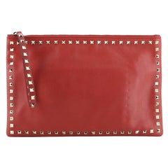 Valentino Rockstud Pouch Leather Large