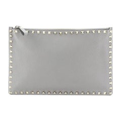 Valentino Rockstud Pouch Leather Large