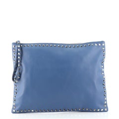 Valentino Rockstud Pouch Leather Oversized