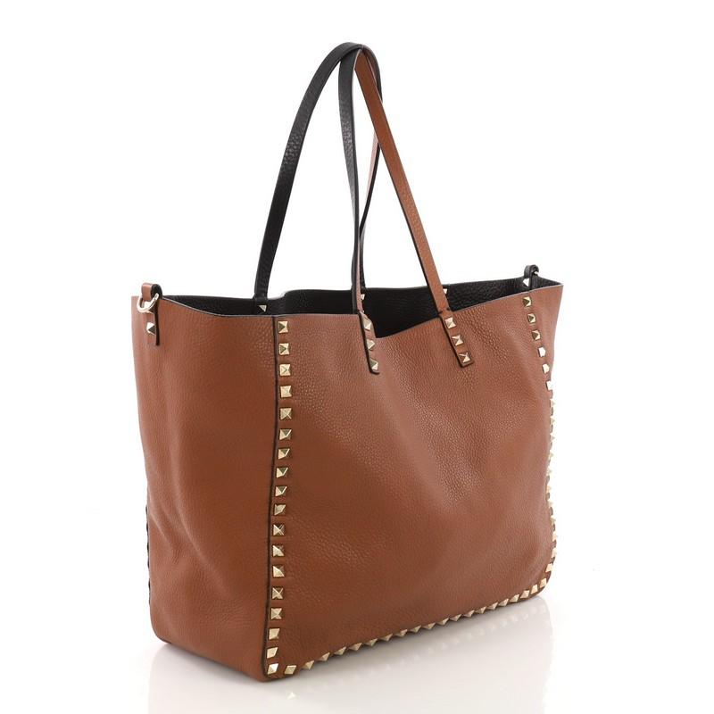 Valentino Rockstud Reversible Convertible Tote Leather Medium 2