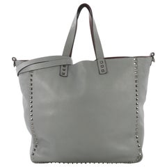 Valentino Rockstud Reversible Convertible Tote Leather North South