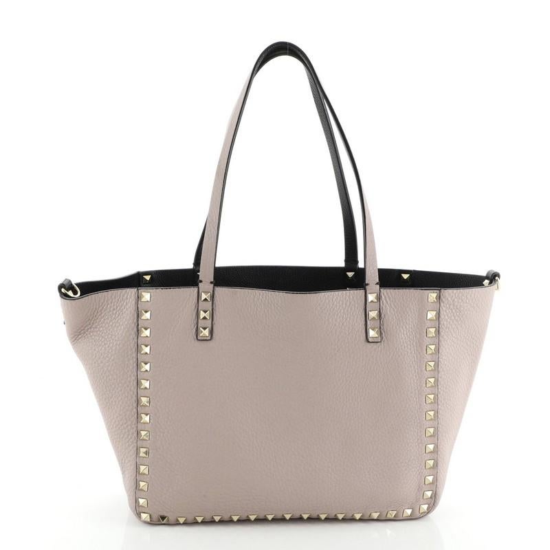 Valentino Rockstud Reversible Convertible Tote Leather Small 1