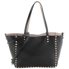  Valentino Rockstud Reversible Convertible Tote Leather Small