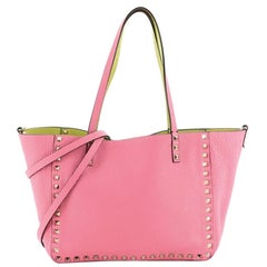 Valentino Rockstud Reversible Convertible Tote Leather Small 