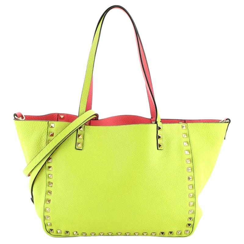 Valentino Rockstud Reversible Convertible Leather Small at 1stDibs | valentino reversible tote