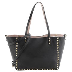 Valentino Rockstud Reversible Convertible Tote Leather Small