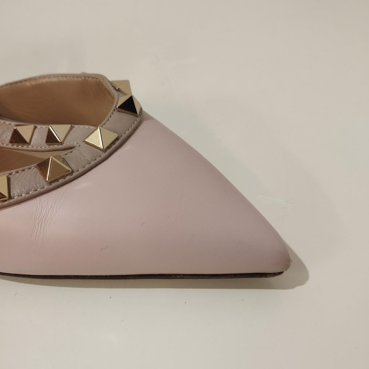 Brown Valentino Rockstud Rockstud Ankle Strap IT 37 For Sale