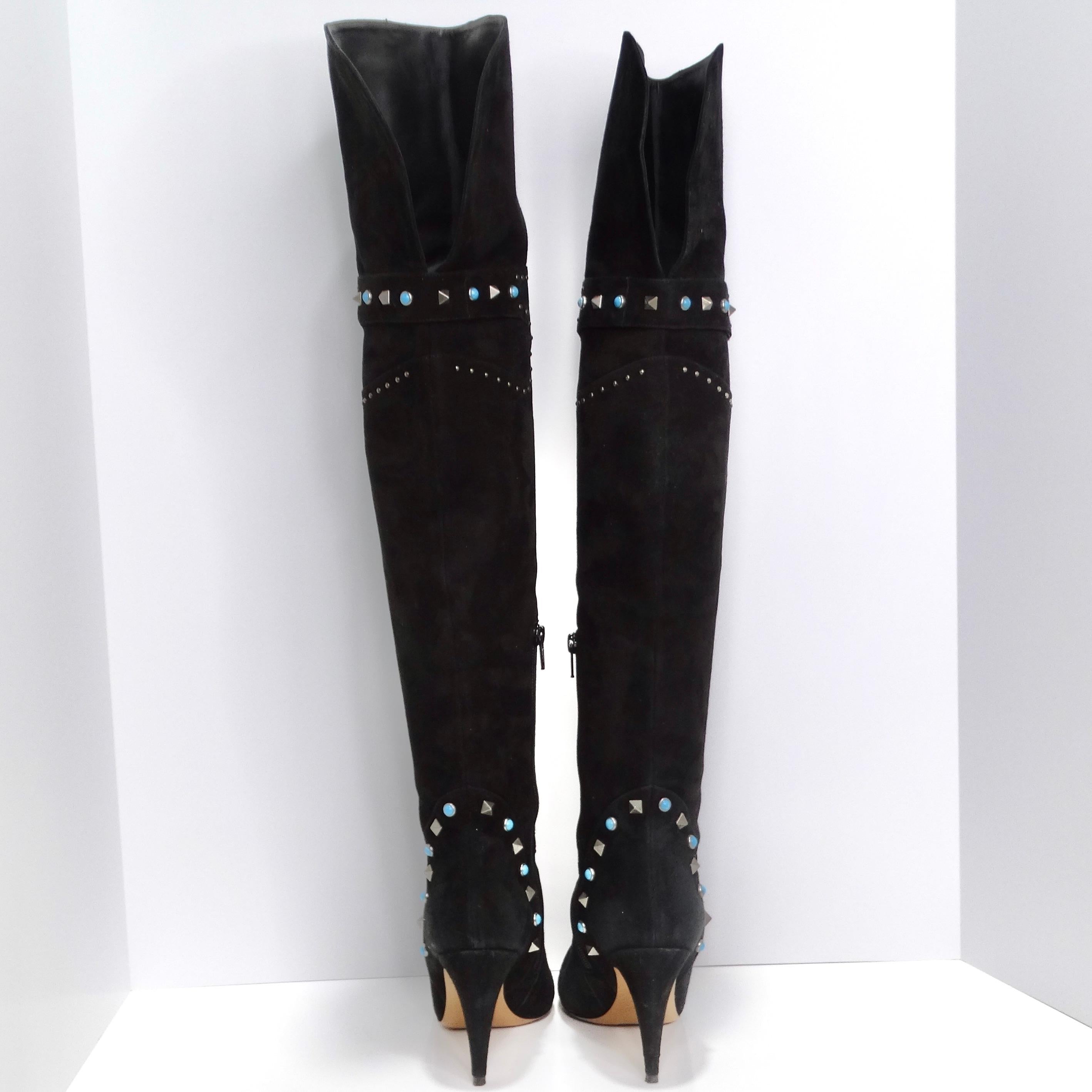 Valentino Rockstud Rolling Over-the-Knee Boot For Sale 1