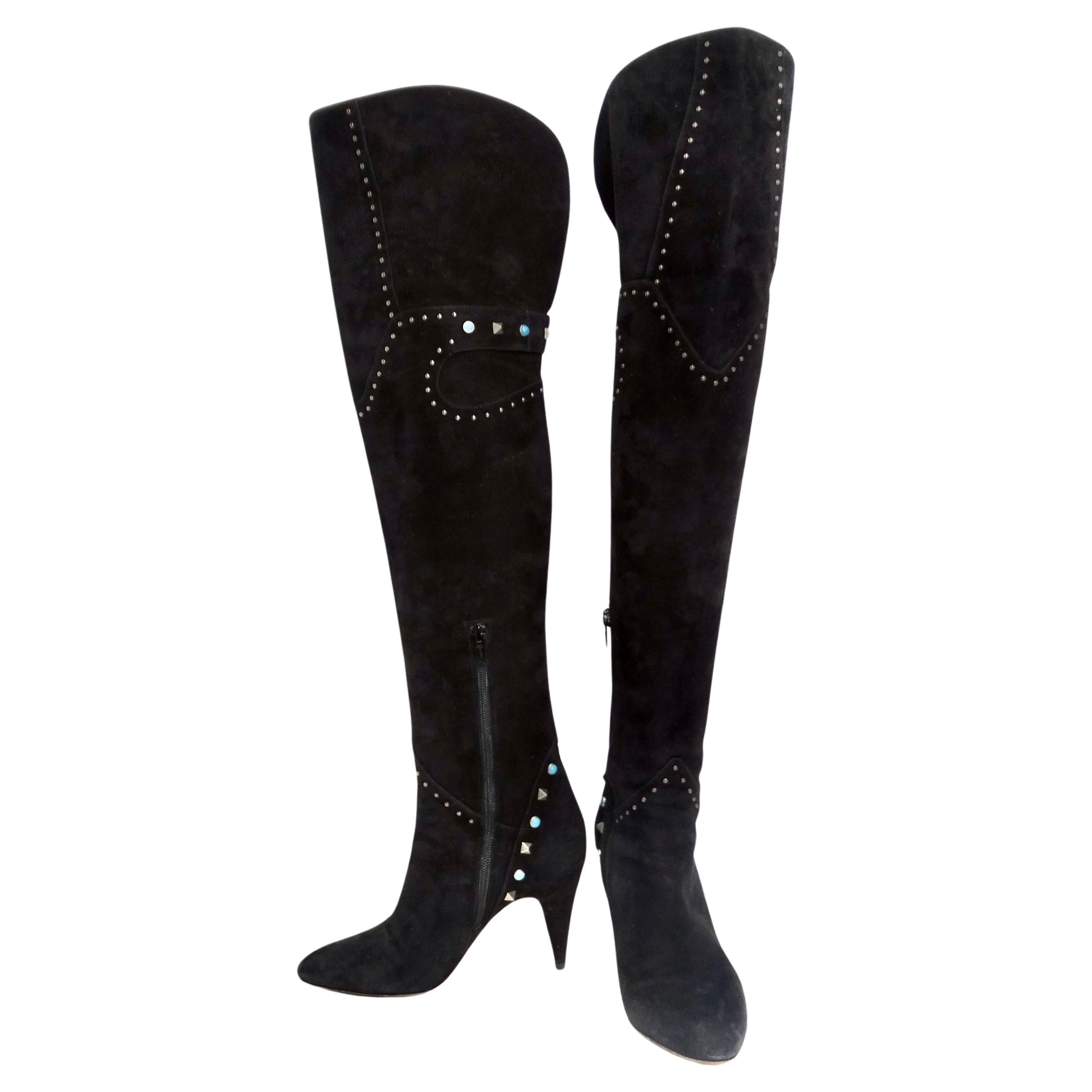 Valentino Rockstud Rolle Over-the-Knee Boot