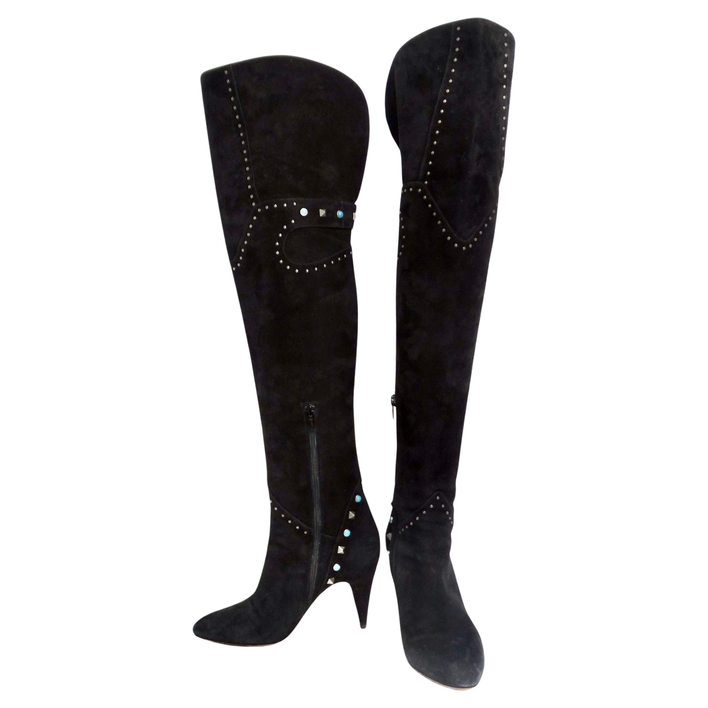 Valentino Rockstud Rolle Over-the-Knee Boot en vente