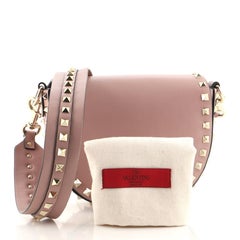 Valentino Rockstud Saddle Crossbody Bag Leather Mini