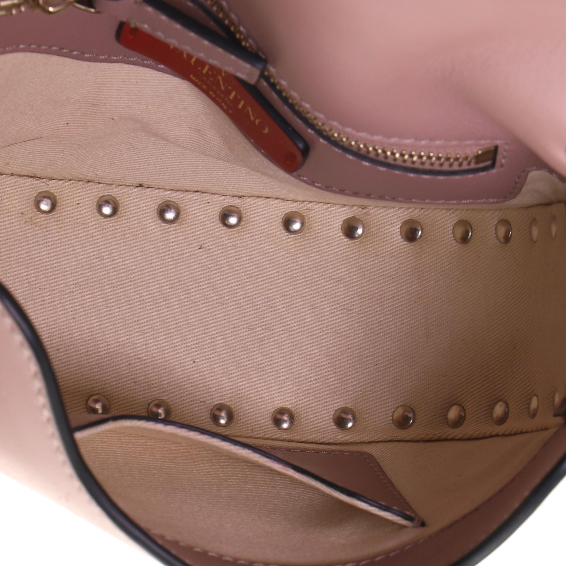 Women's or Men's Valentino Rockstud Saddle Crossbody Bag Leather Mini