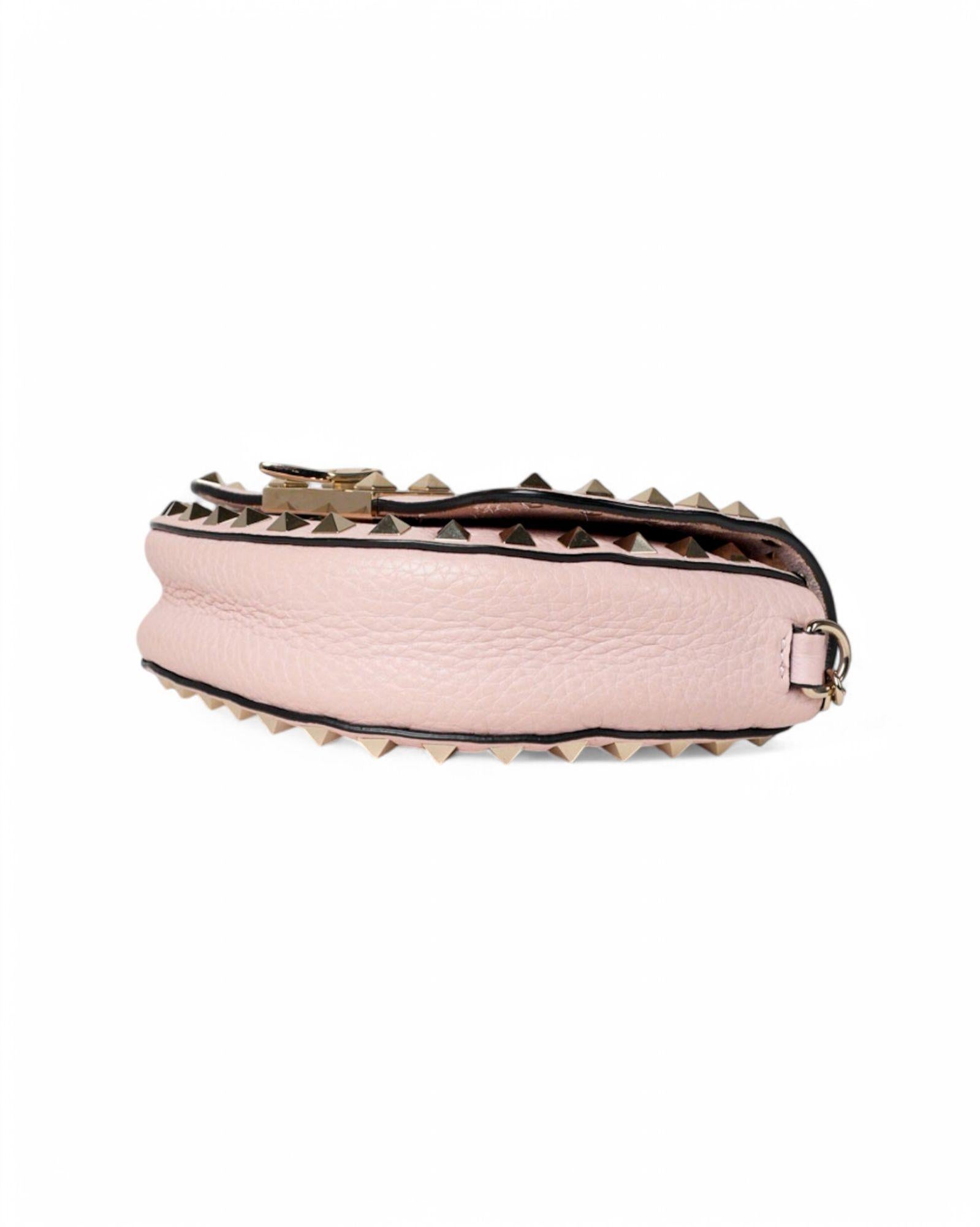 Valentino Rockstud Saddle Small Rosa in vendita 1