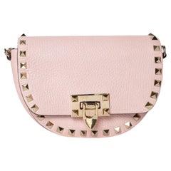 Valentino Rockstud Saddle Small Pink