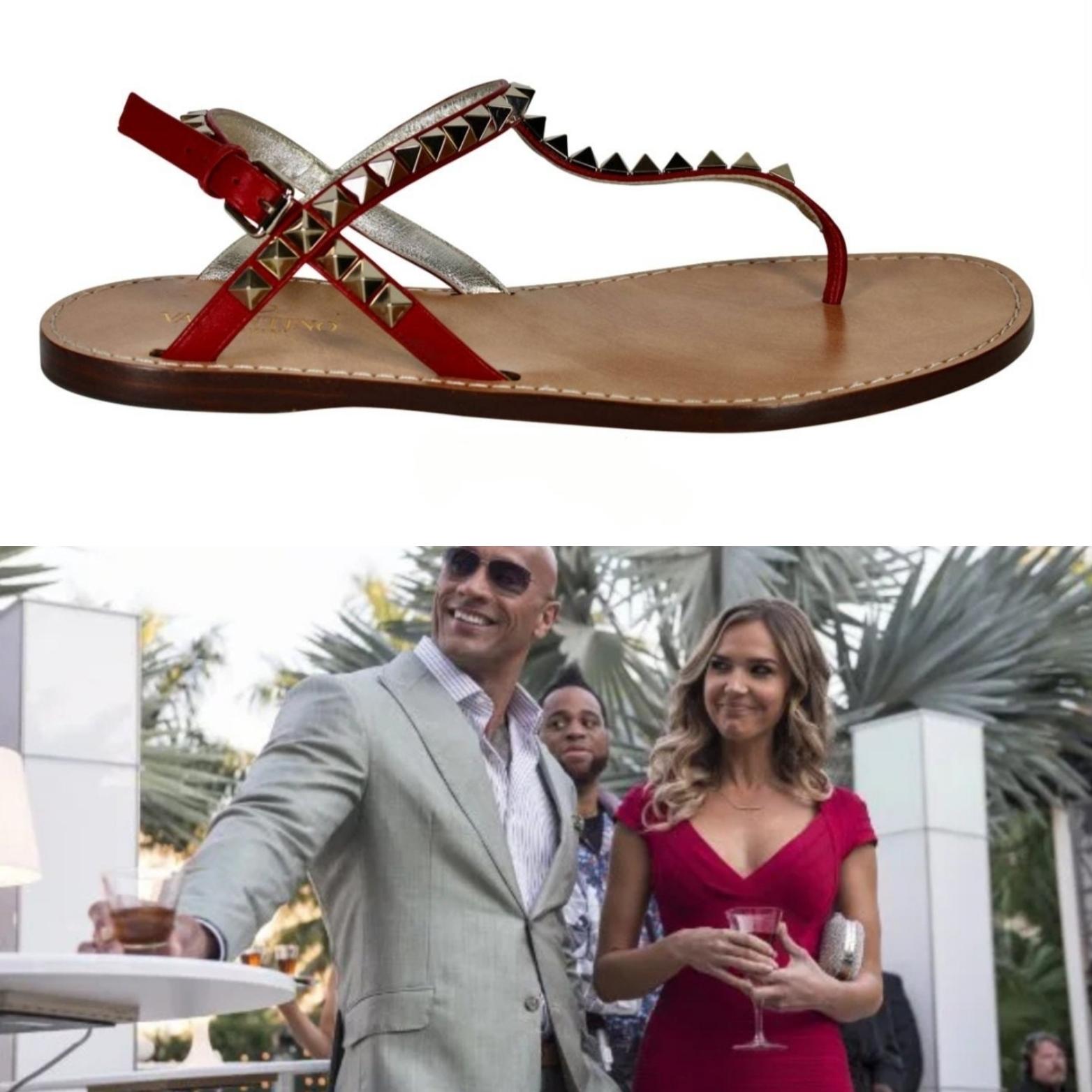 Valentino Rockstud Sandals Worn by Arielle Kebbel, Tracy in HBO's Ballers For Sale 5