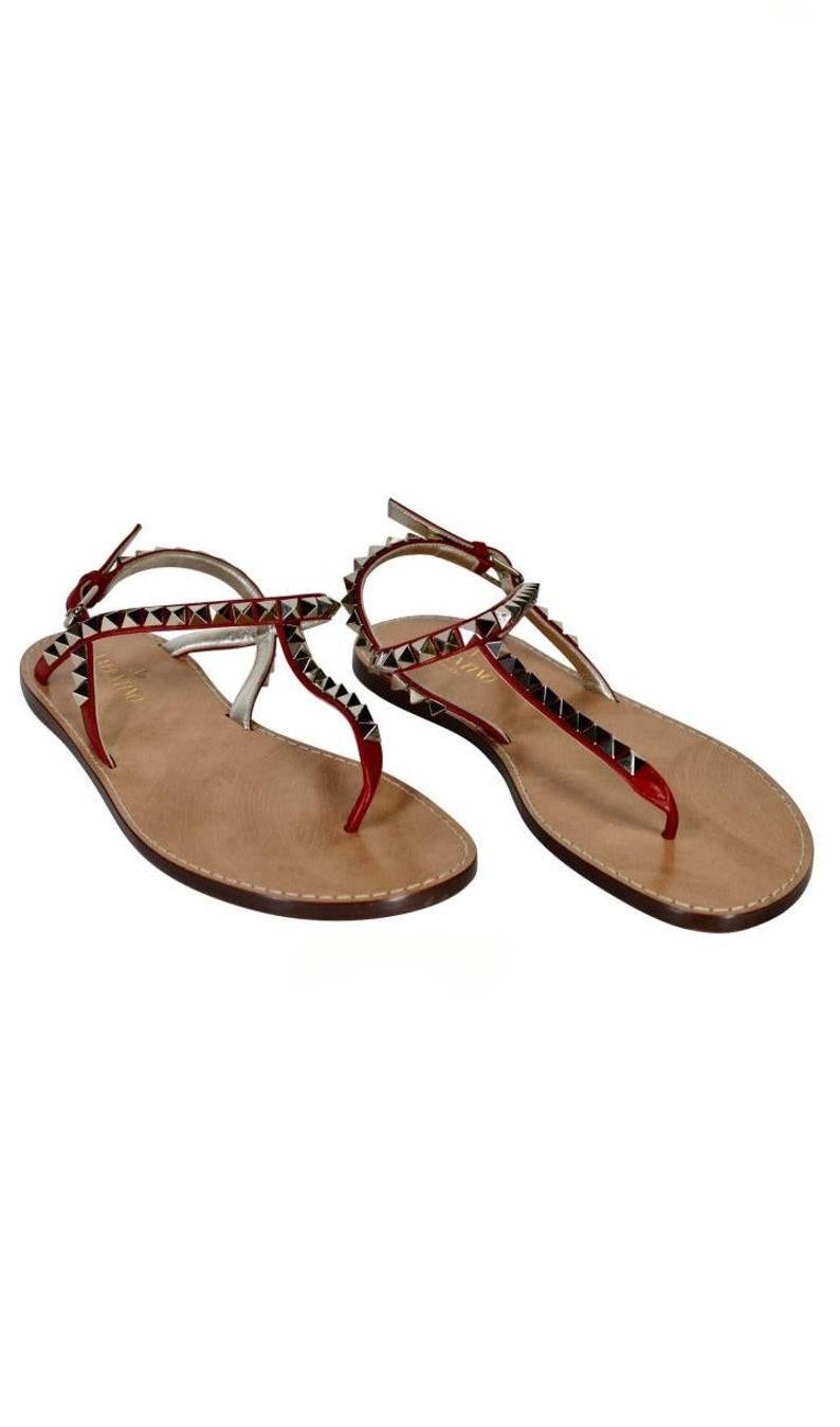 Italian Valentino Rockstud Sandals Worn by Arielle Kebbel, Tracy in HBO's Ballers For Sale