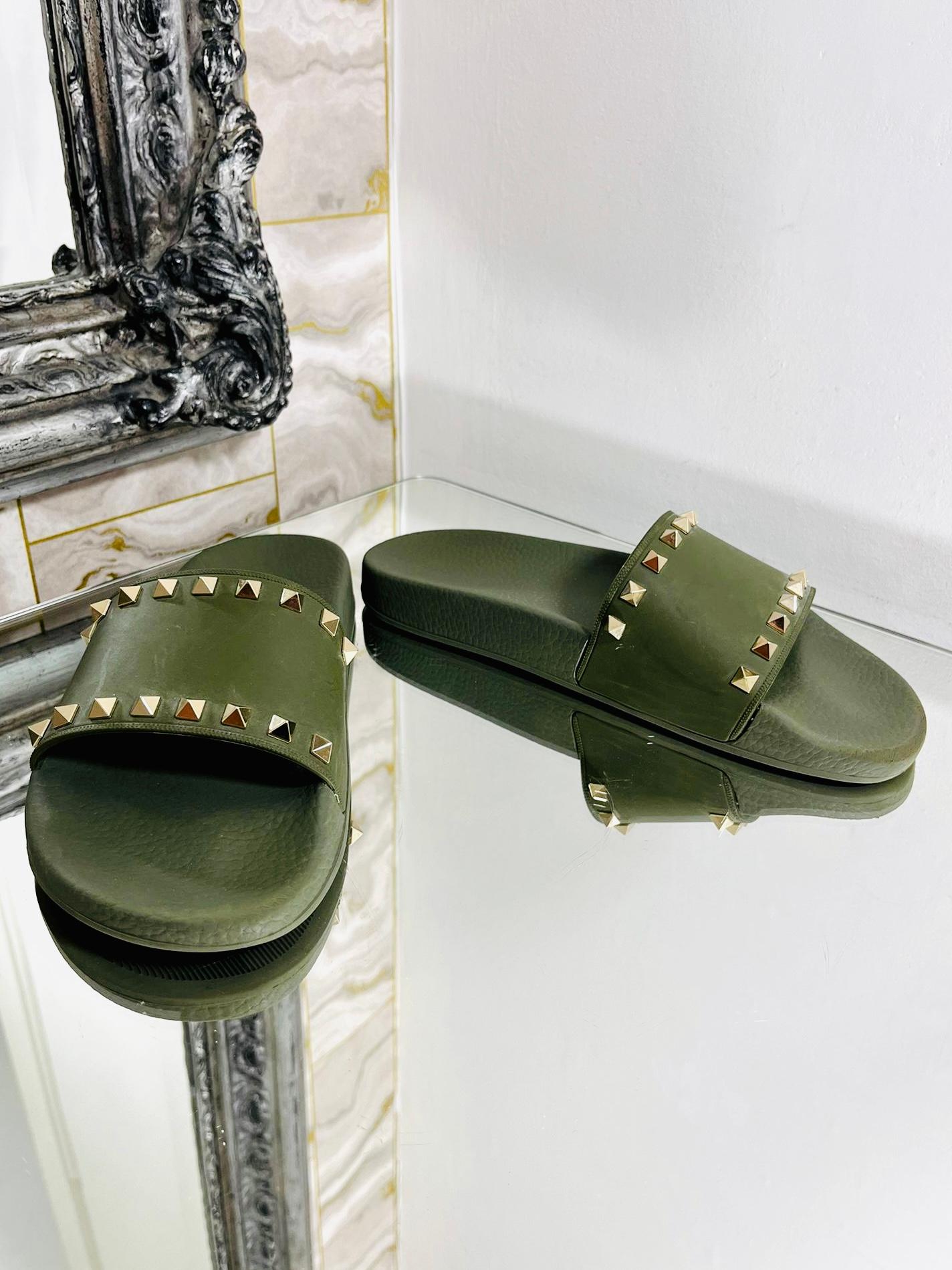 Valentino Rockstud Slides In Good Condition In London, GB