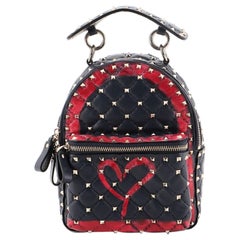 Valentino Rockstud Spike Backpack Painted Leather Mini
