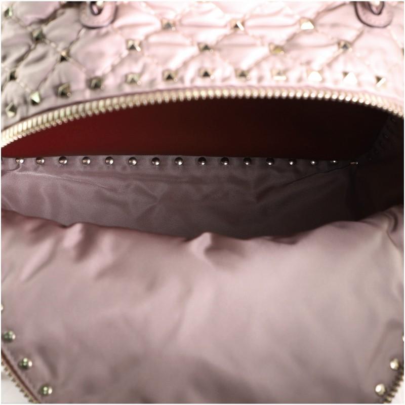 Valentino Rockstud Spike Backpack Quilted Nylon Small In Fair Condition In NY, NY