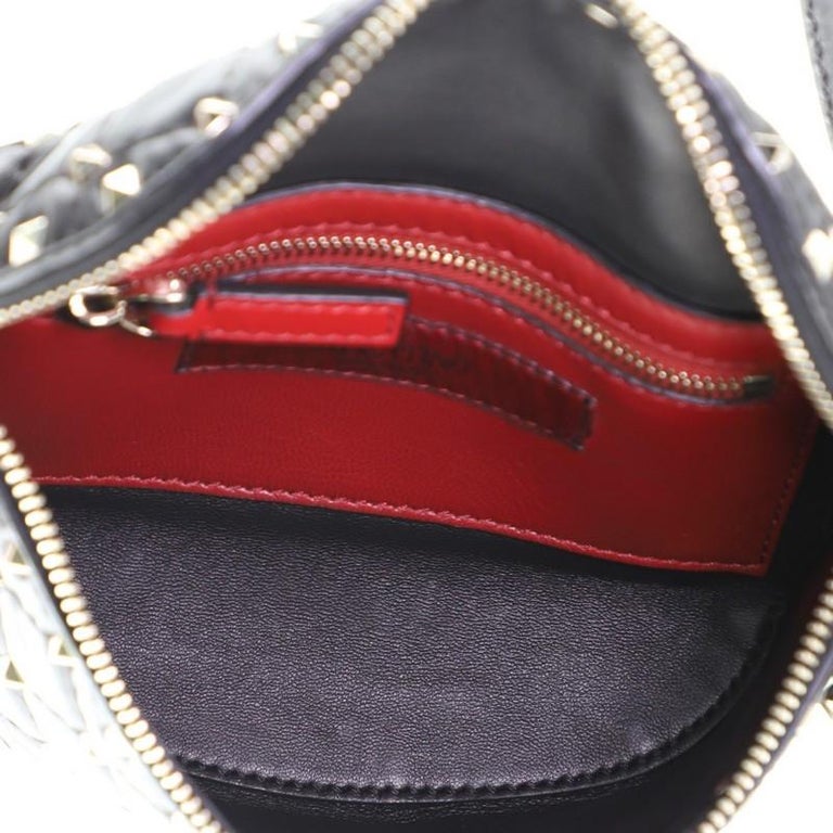 Valentino VLTN Rockstud Spike Belt Bag Navy Quilted Leather – Celebrity  Owned