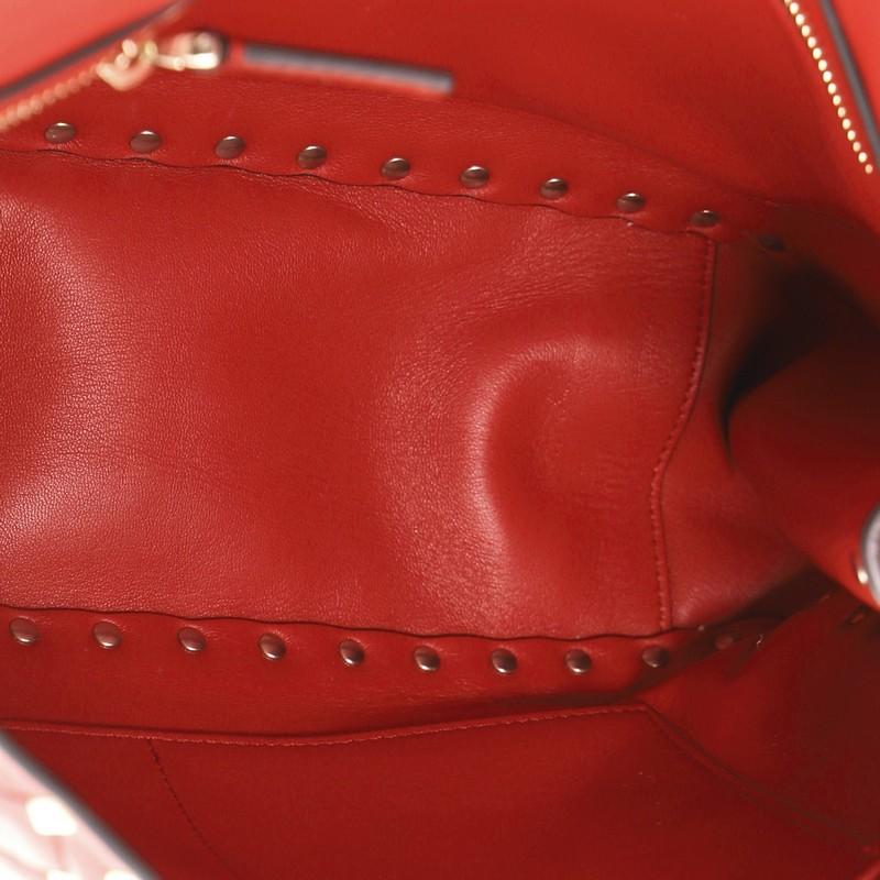Red Valentino Rockstud Spike Flap Bag Quilted Leather Large
