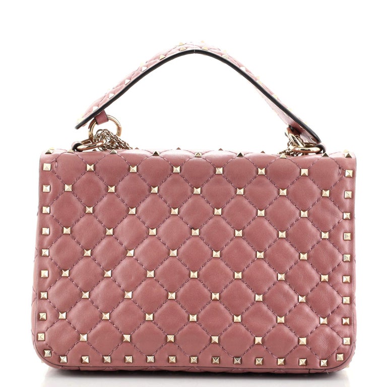 Valentino Rockstud Spike Flap Bag Quilted Leather Medium at 1stDibs