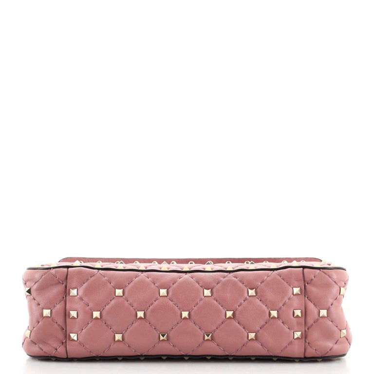 Valentino Rockstud Spike Flap Bag Quilted Leather Medium at 1stDibs