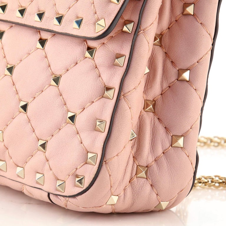 Valentino Rockstud Spike Flap Bag Quilted Leather Medium at 1stDibs
