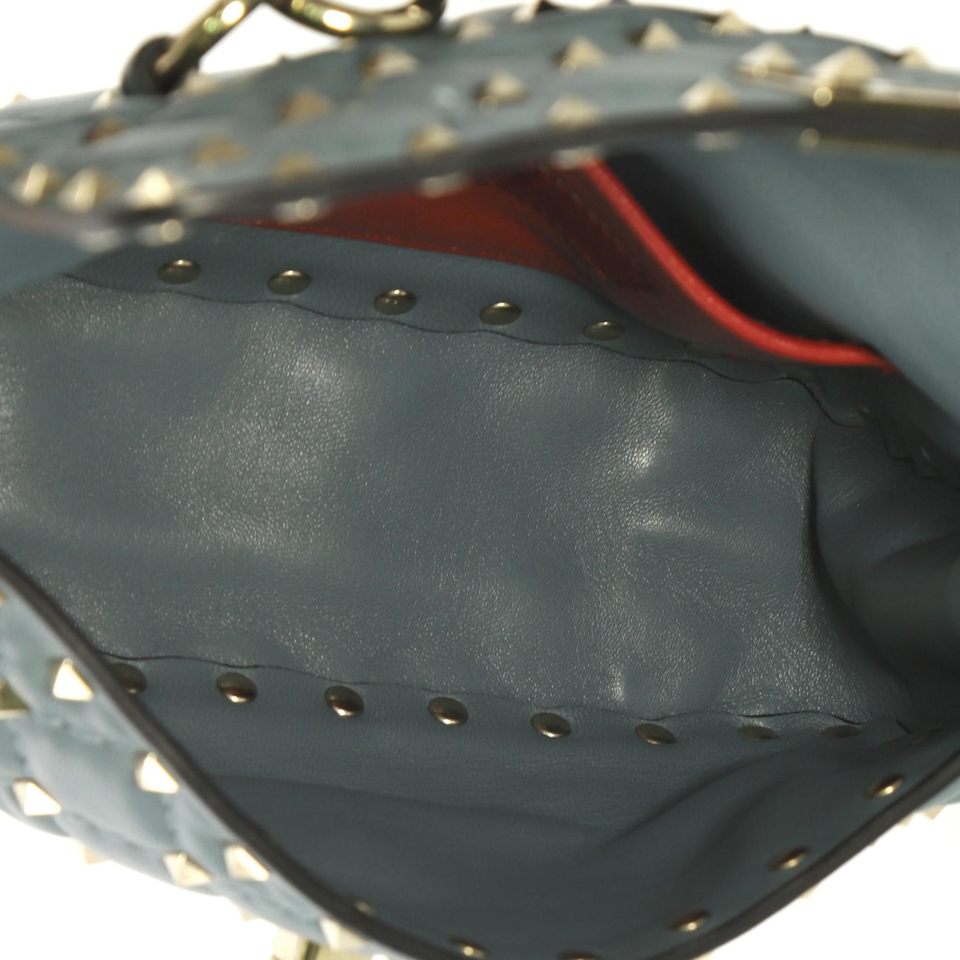 Women's Valentino Rockstud Spike Flap Bag Quilted Leather Small