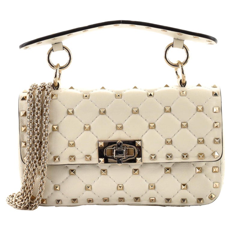 Valentino Rockstud Spike Flap Bag Quilted Leather Small at 1stDibs