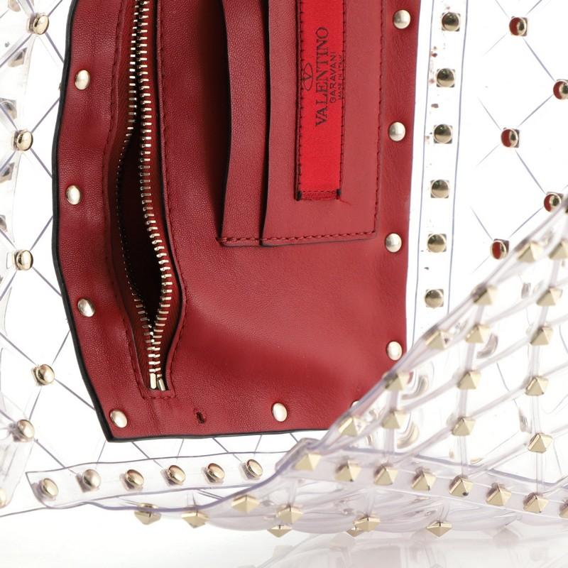 Valentino Rockstud Spike Flap Bag Quilted PVC Medium In Good Condition In NY, NY