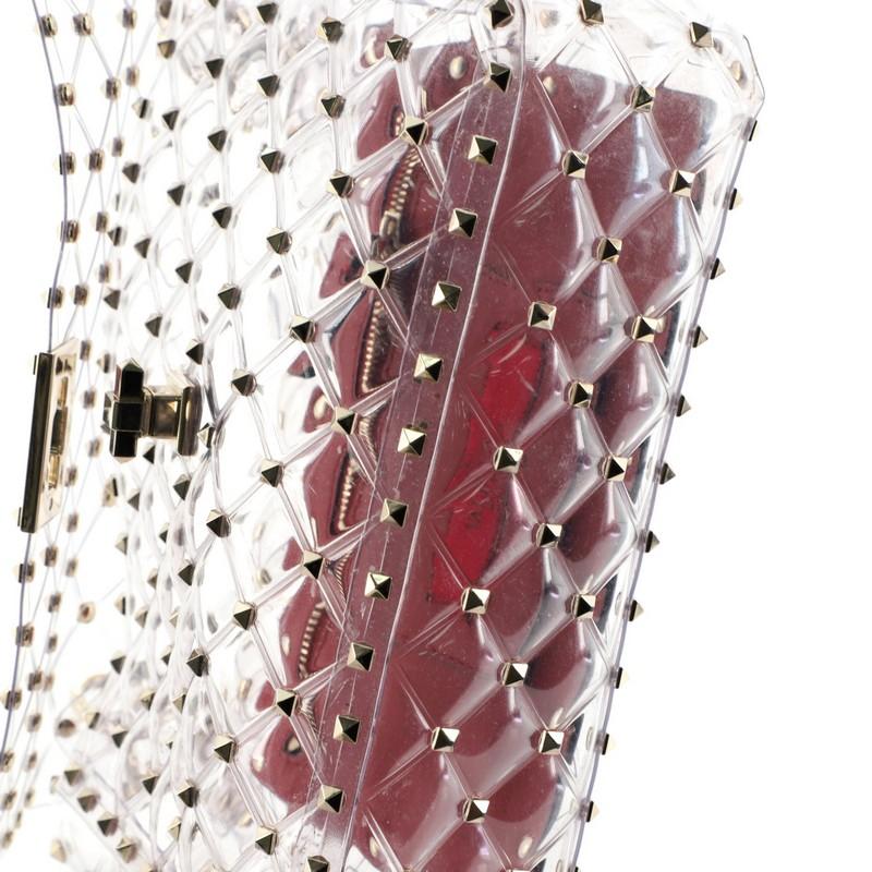 Women's or Men's Valentino Rockstud Spike Flap Bag Quilted PVC Medium