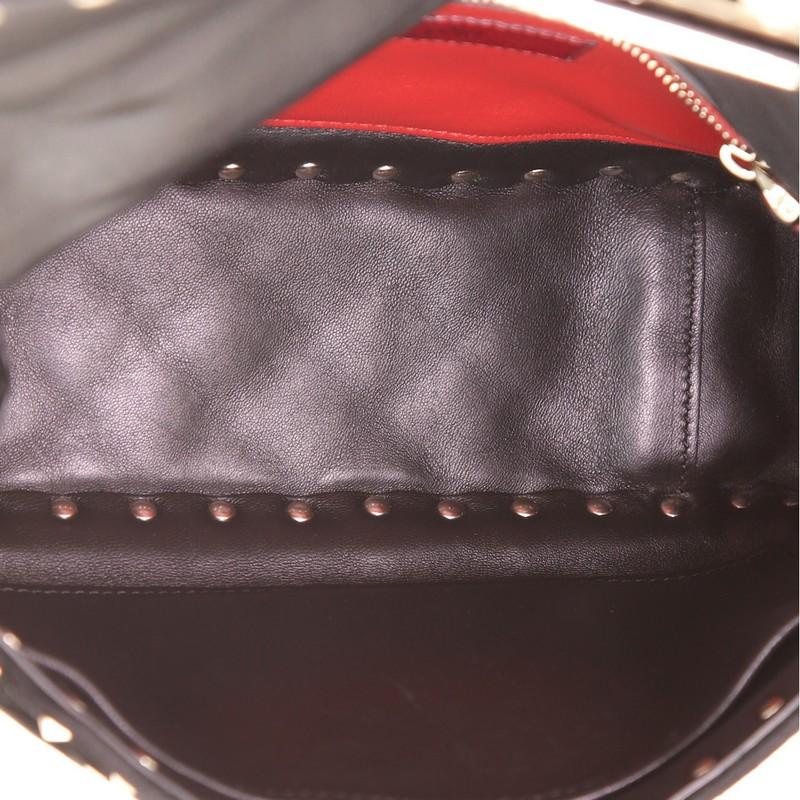 Valentino Rockstud Spike Flap Bag Quilted Velvet Medium 1