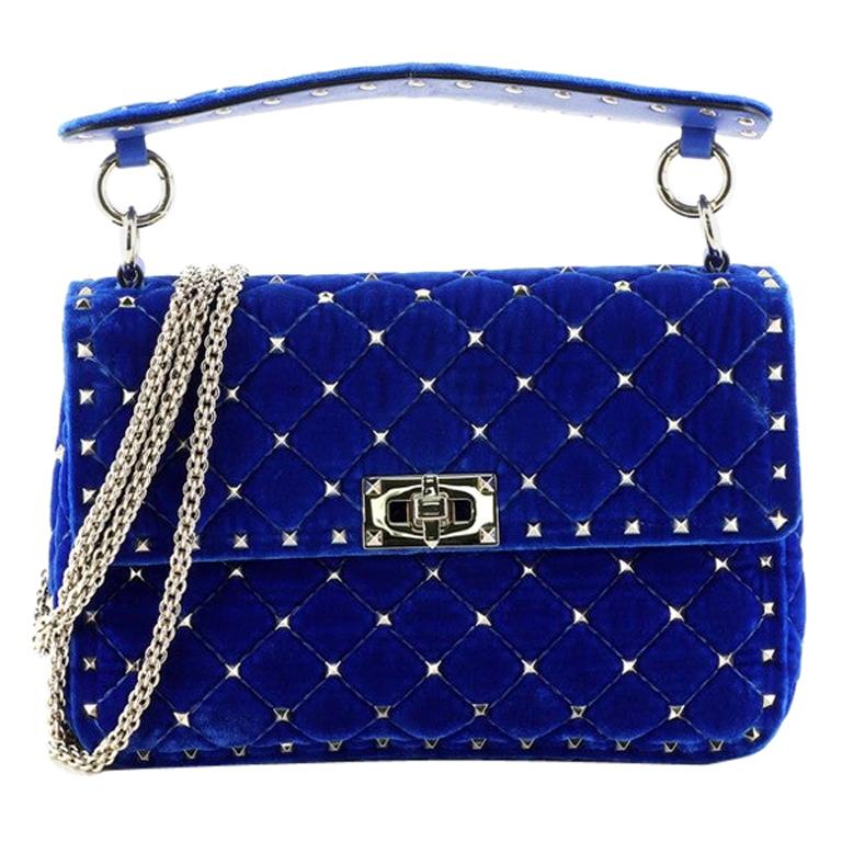 valentino blue velvet bag