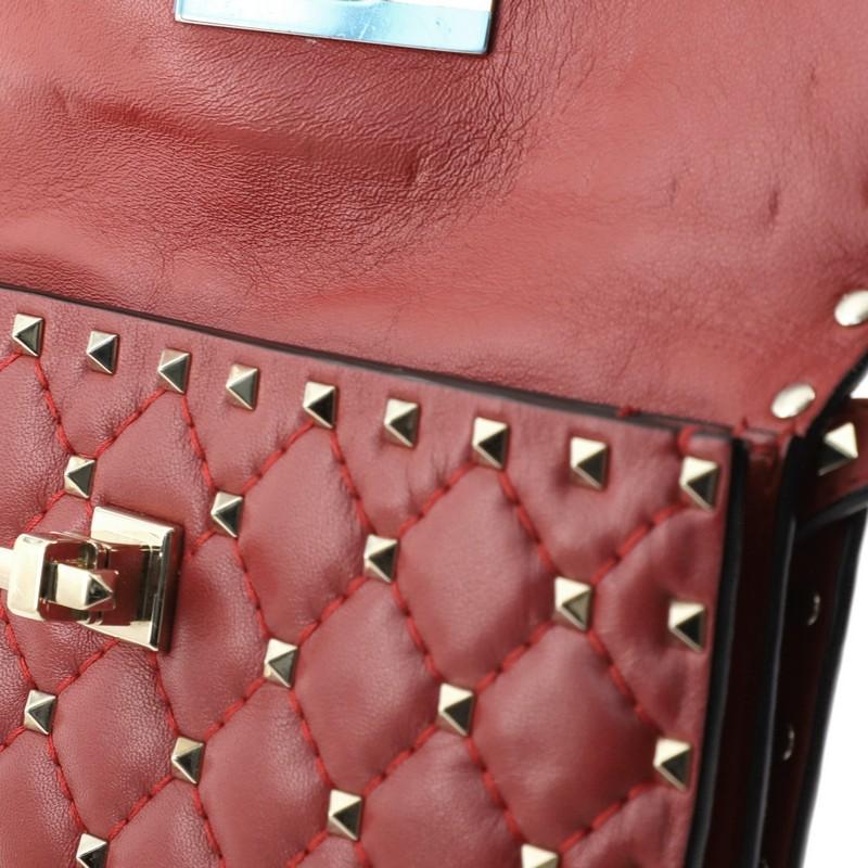 Valentino Rockstud Spike Flap Shoulder Bag Quilted Leather Small 2