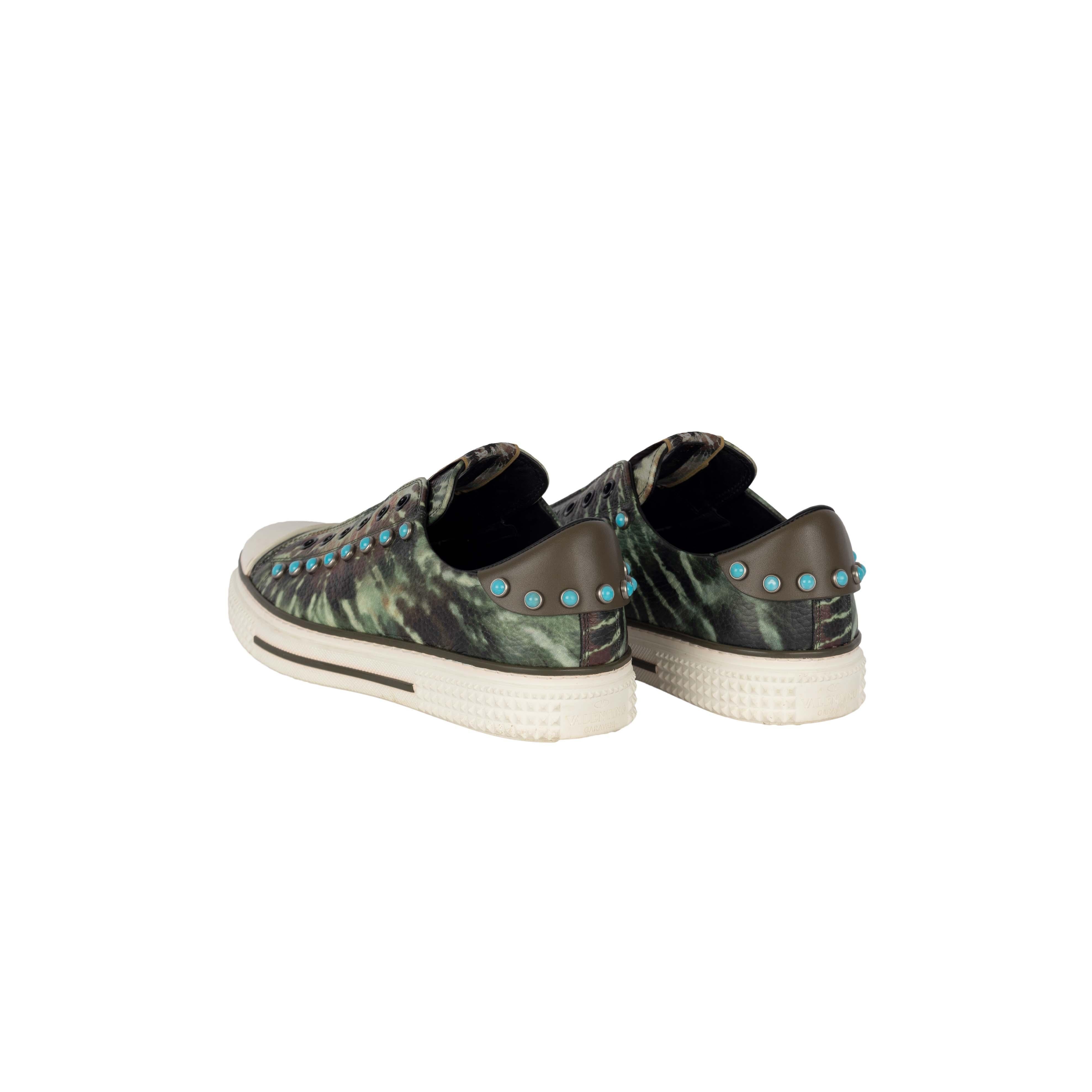 Gray Valentino Rockstud Tie-dye Sneakers - '10s For Sale