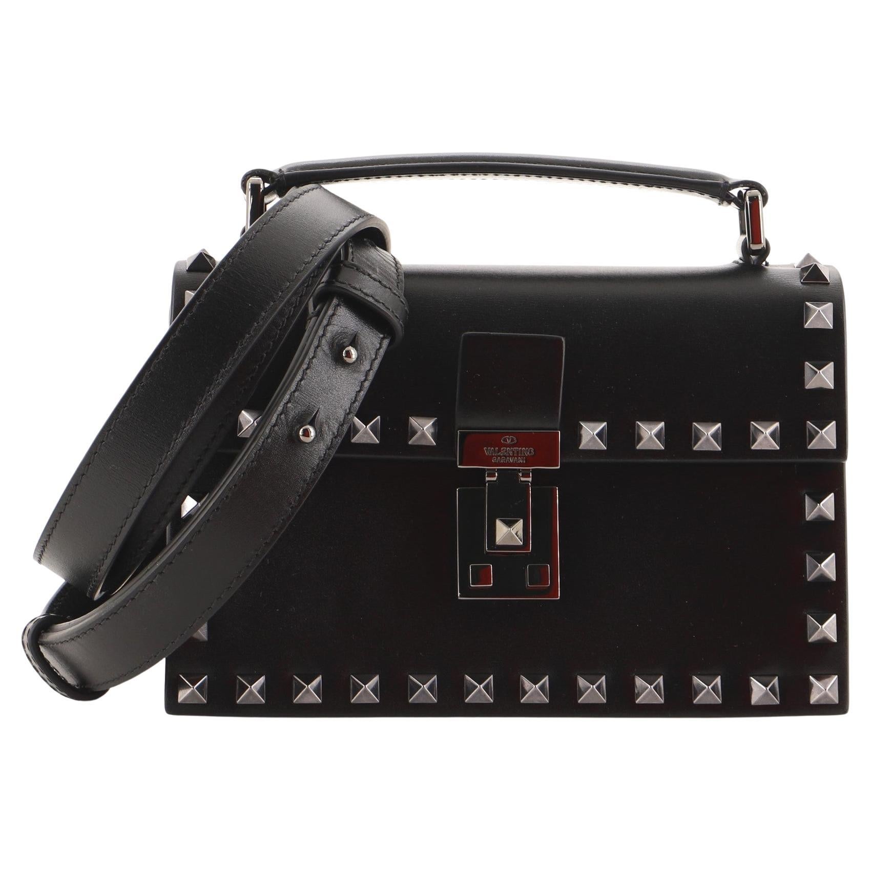 Valentino Rockstud Top Handle Crossbody Bag Leather Mini at 1stDibs