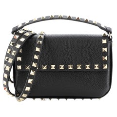 Valentino Rockstud Top Handle Crossbody Pouch Leather Mini