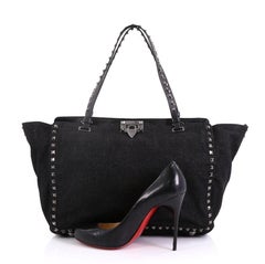 Valentino Rockstud Tote Denim Medium