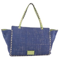 Valentino Rockstud Tote Denim Medium