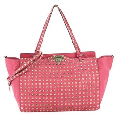 Valentino Rockstud Tote Full Studded Leather Medium Valentino Rockstud Tote Full Studded Leather Medium