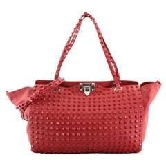 Valentino Rockstud Tote Full Studded Leather Medium