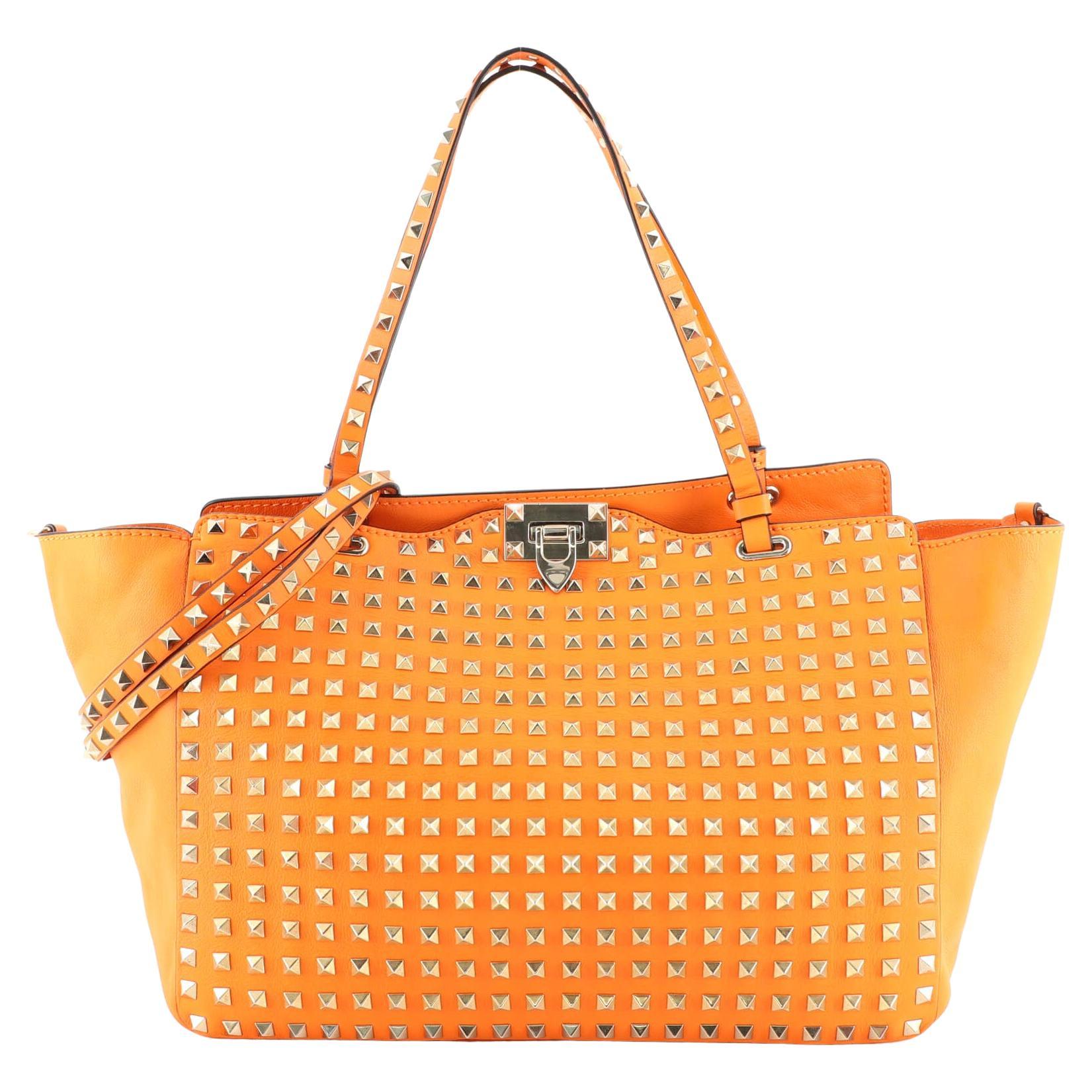 Valentino Multicolor Leather Medium Rockstud Tote For Sale at 1stDibs
