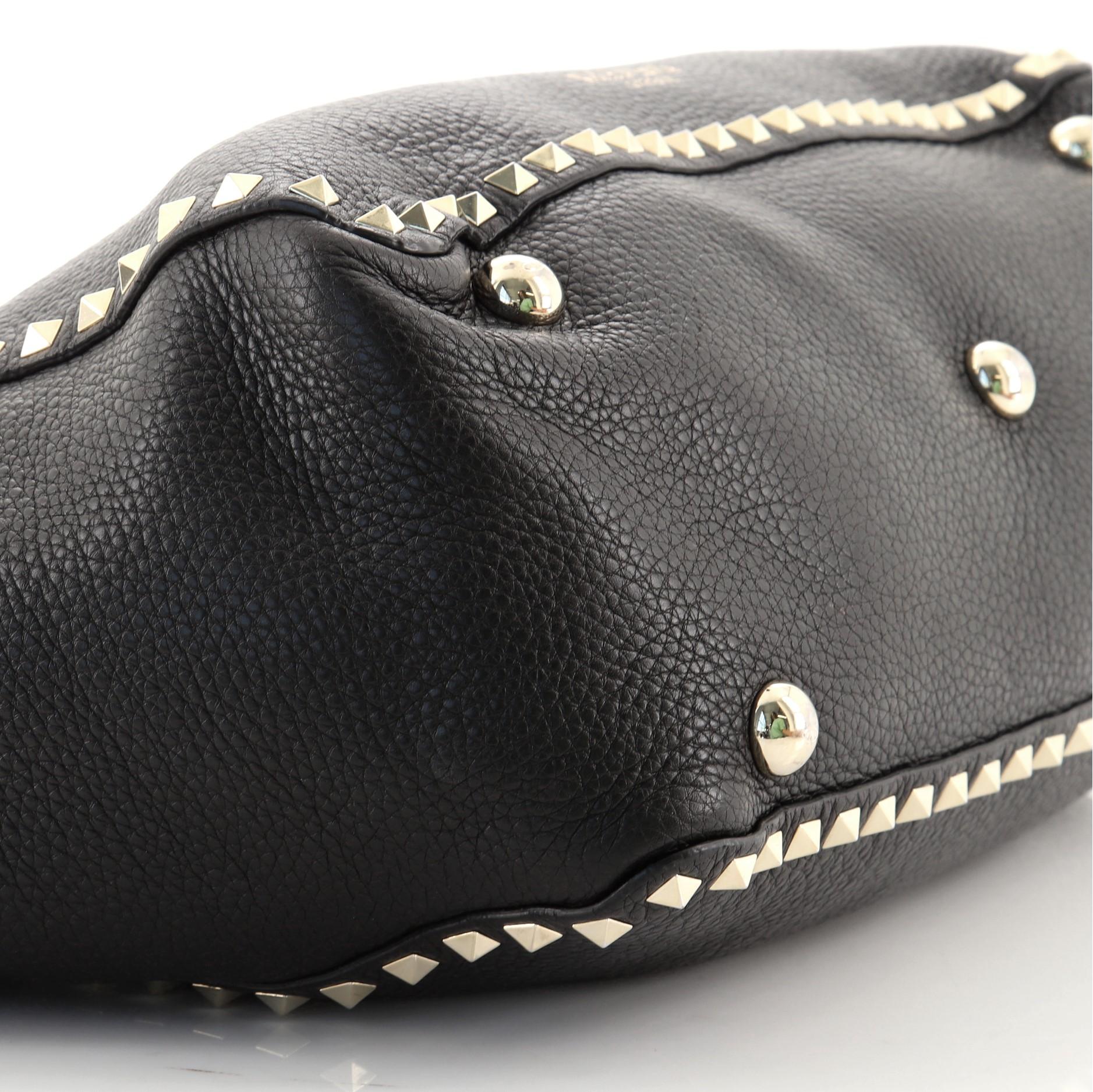 Valentino Rockstud Tote Pebbled Leather Medium 1