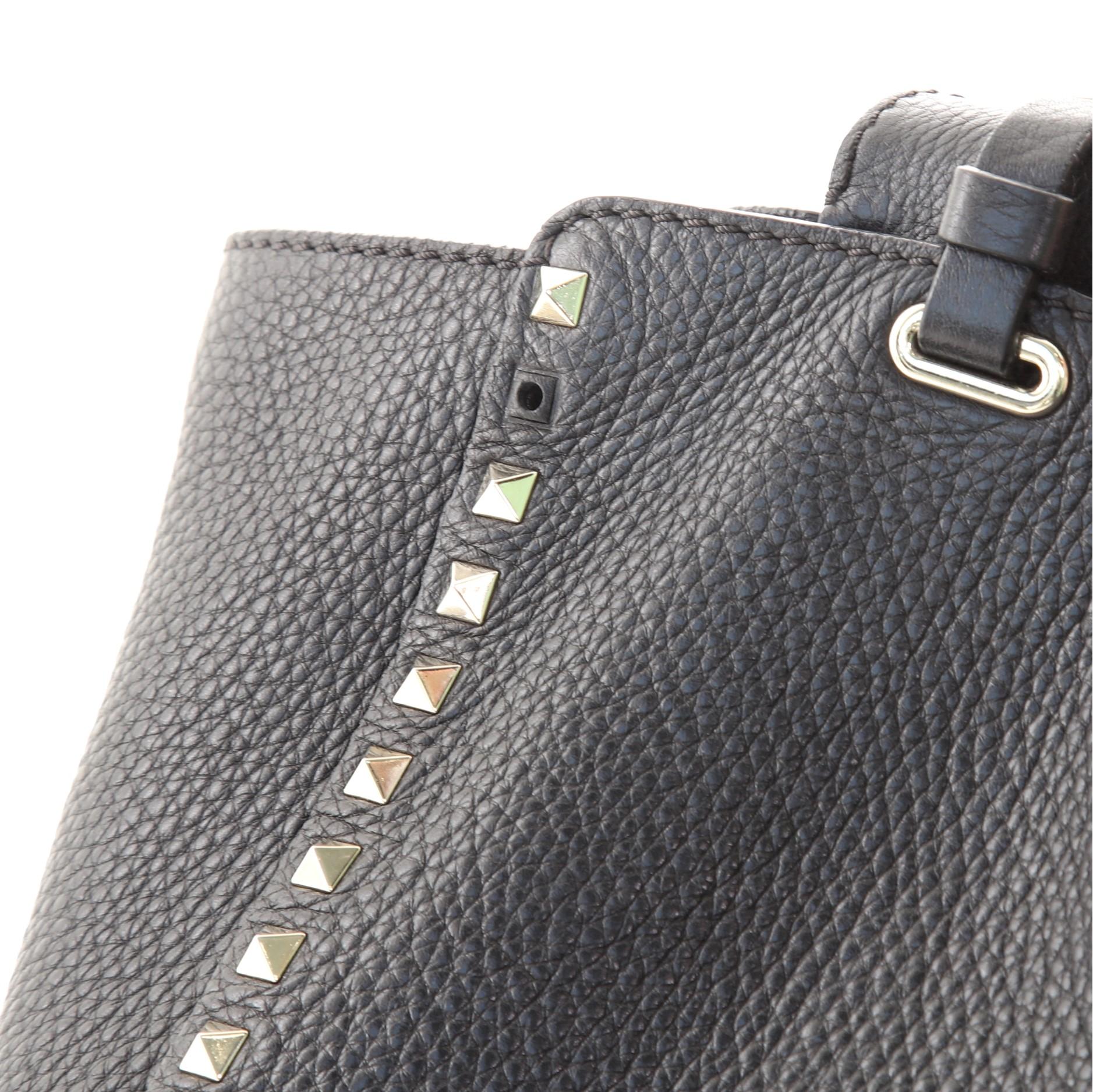 Valentino Rockstud Tote Pebbled Leather Medium 3