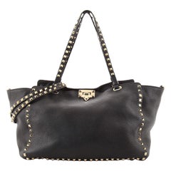 Valentino Rockstud Tote Pebbled Leather Medium
