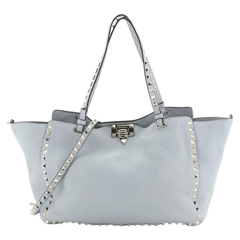 Valentino Rockstud Tote Pebbled Leather Medium