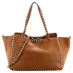 Valentino Rockstud Tote Pebbled Leather Medium