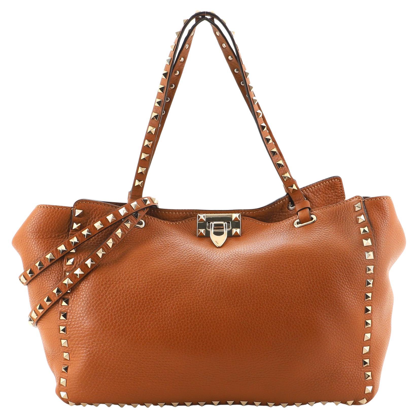 Valentino Rockstud Tote Pebbled Leather Mini For Sale at 1stDibs