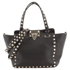 Valentino Rockstud Tote Pebbled Leather Mini